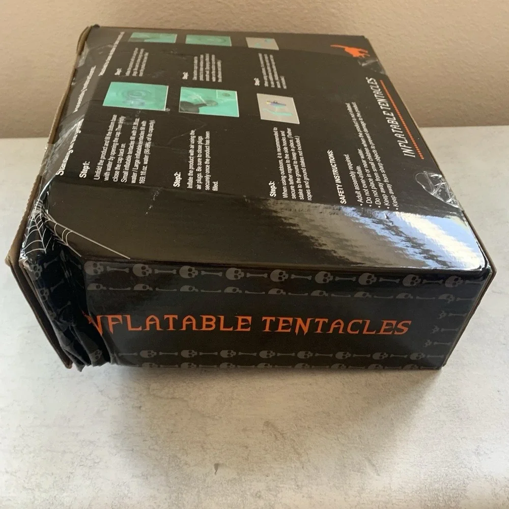 Eight Inflatable Tentacles Decorations Indoor/Outdoor Halloween Green/Purple NIB